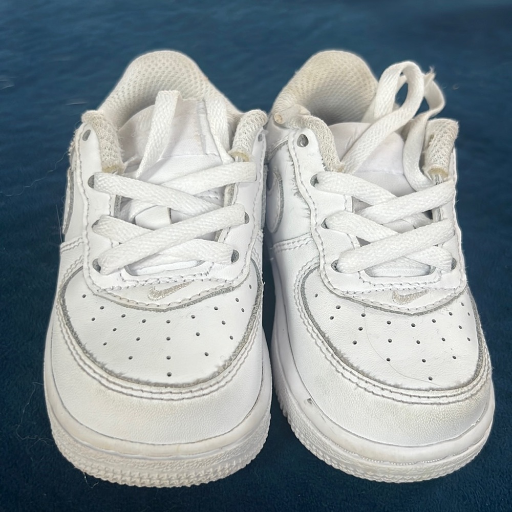 White Air Force ones toddler size 5